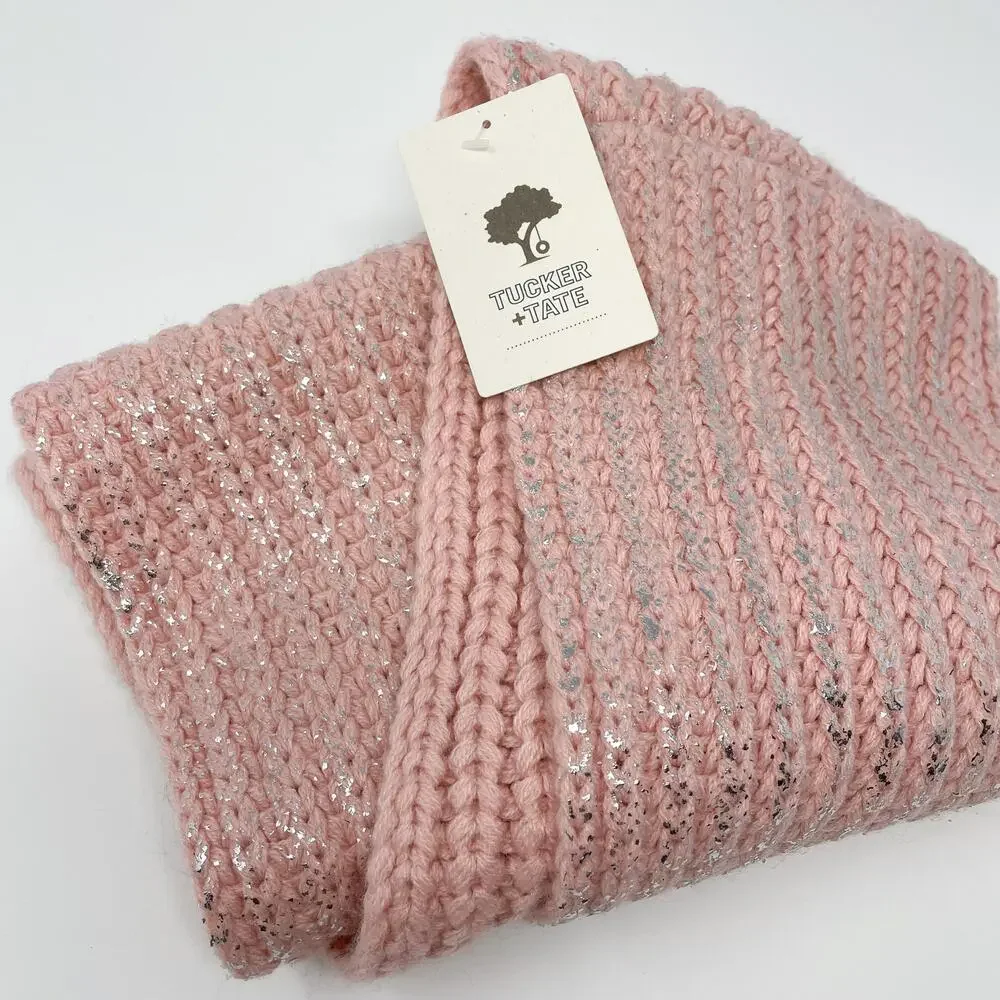 Tucker & Tate Light Pink & Silver‎ Circle Scarf
